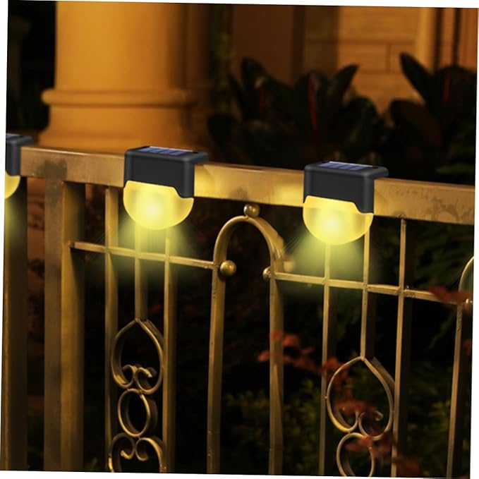 DOITOOL Solar Powered LED Stair Light Warm Outdoor Step Lamp for Fence Handrail Easy Installation Weather Resistant | Lumora