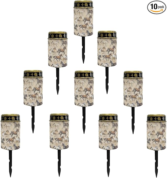 Desert Horse Solar Powered LED Outdoor Garden Decor Lights for Yard Patio Solar Pathway Lights Landscape Lighting for Driveway Walkway Lights Outdoor Table Lamp,Warm White Lights