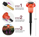 Easter Solar Pathway Lights Outdoor Decorative 4 Pack, Red LED Mushroom Solar Lights Outdoor Waterproof Solar | Lumora