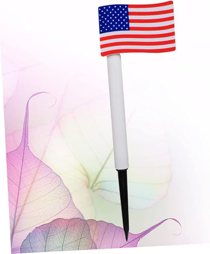 MERRYHAPY Solar American Flag Lawn Light Patriotic Solar Stake Light for Garden Yard Patio Pathway Outdoor Landscape Lighting