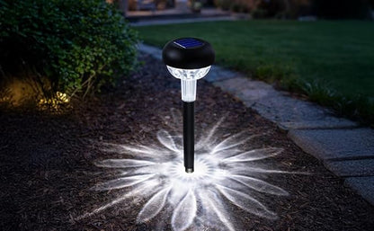 4 Pack Solar Pathway Lights, Star Pattern, Outdoor Waterproof Landscape Lights, White Light, Auto On/Off