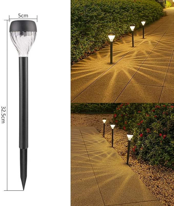 Solar Pathway Lights LED Solar Light IP44 Waterproof Landscape Lighting for Patio Driveway Decor (Warm White*4PCS)
