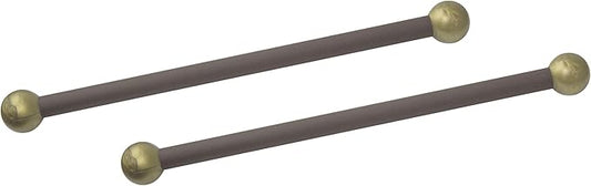 Solus SCA-335BZ-2PK 15" Aluminum Cross Arm Ladder Rest for Outdoor Lamp Posts and Poles, Easy to Mount, Maintenance Free and Weather Resistant, Bronze Bar with Gold Caps, Pack of 2