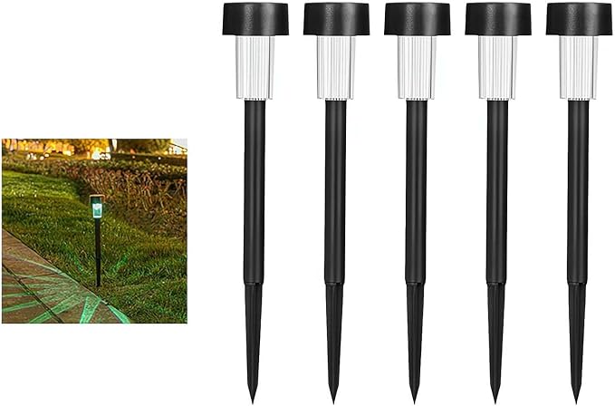 Solar Outdoor Lights,Solar Lights Outdoor Waterproof,11.6 Inch Solar Stake Lights for Pathway,Auto On/Off Solar Yard Lights for Lawn Patio Walkway Driveway Decor Landscape Lighting (multicolor 5pc)