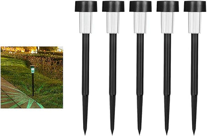 Solar Outdoor Lights,Solar Lights Outdoor Waterproof,11.6 Inch Solar Stake Lights for Pathway,Auto On/Off Solar Yard Lights for Lawn Patio Walkway Driveway Decor Landscape Lighting (multicolor 5pc)