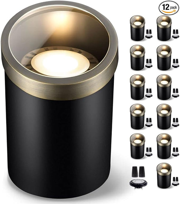 Gardenreet Solid Brass Well Light - 12V LED All Weather In-Ground Low Voltage Landscape Lighting, Replaceable Bulb | Lumora