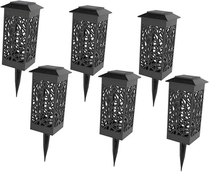 6pcs Solar Lawn Lights Decorative Garden Lamps White Light for Pathways Patios and Outdoor Events Easy to Install Weather Conditions
