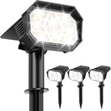 Brightown 4Pack Solar Spot Lights Outdoor with 58 LED & 1800mAh, IP67 Solar Lights Outdoor Waterproof with 3 Light | Lumora