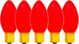 EST. LEE DISPLAY L D 1902 Indoor ＆ Outdoor String Light C7 Ceramic 4TH of July Steady Replacement Bulbs (Solid Red | Lumora