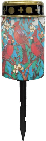 Grave Decorations for Cemetery Cardinal Bird Cemetery Solar Lights for Grave Waterproof Dusk - Outdoor Path Light | Lumora
