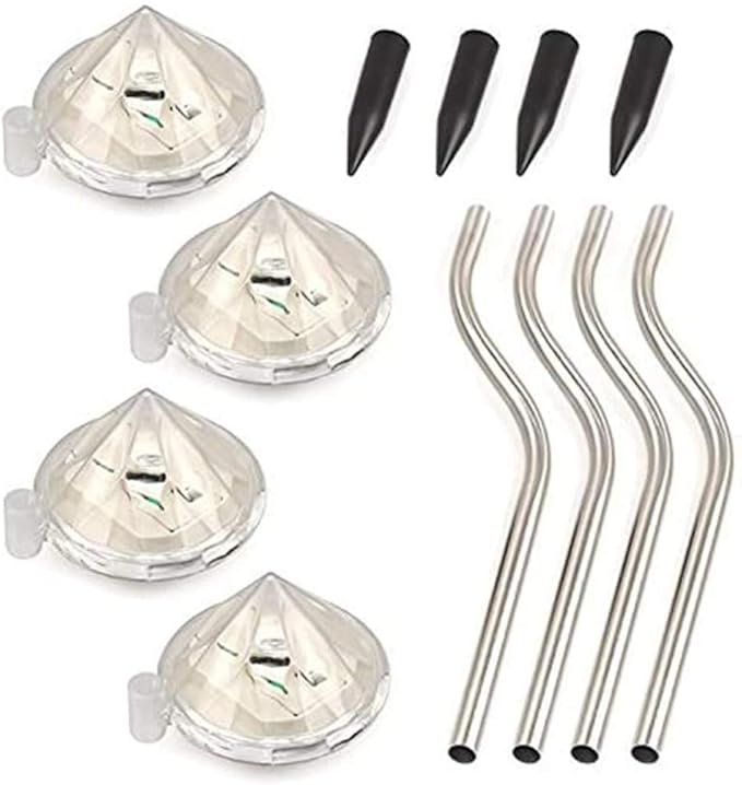 Ulalaza 4Pcs Solar Landscape Light Outdoot Stake Lights for Lawn Walkway Driveway Outdoor Yard Garden(Warm White)