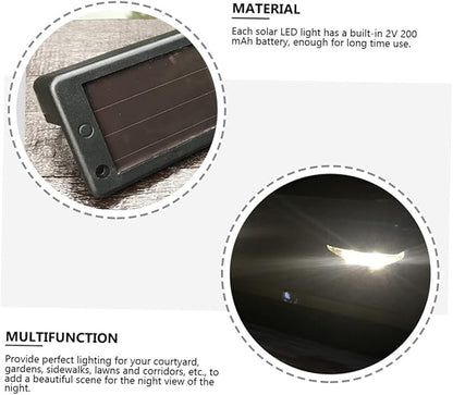 DOITOOL 4pcs Solar Pathway Lights Led Stair Lamps for Outdoor Garden Rechargeable High Conversion Rate Easy Installation for Deck Fence and Steps