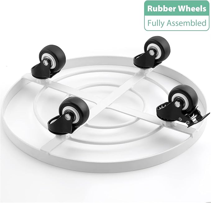 BEAU JARDIN 8 Pack Solar Pathway Lights Waterproof and AMAGABELI Garden & Home 2 Pack 14" Plant Caddy with Wheels Heavy Duty