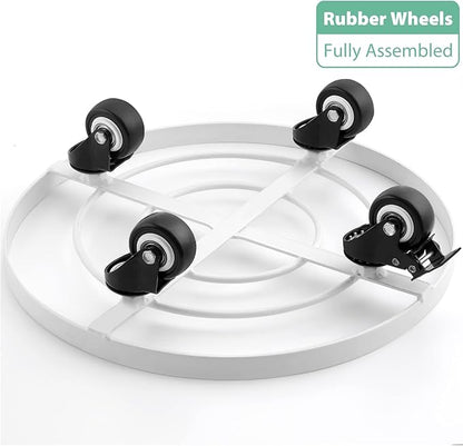 BEAU JARDIN 8 Pack Solar Pathway Lights Waterproof and AMAGABELI Garden & Home 2 Pack 14" Plant Caddy with Wheels Heavy Duty