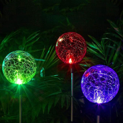 Solar Round LED Garden Lights, Modern Outdoor Pathway Lights, Color Changing White, 2.17x2.17x14.17 inches (5.5x5.5x36 cm), Silver