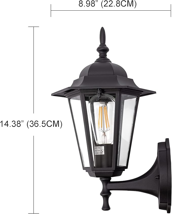 GRUENLICH Outdoor Wall Lantern, Wall Sconce as Porch Lighting Fixture with E26 Medium Base, Aluminum Housing Plus | Lumora