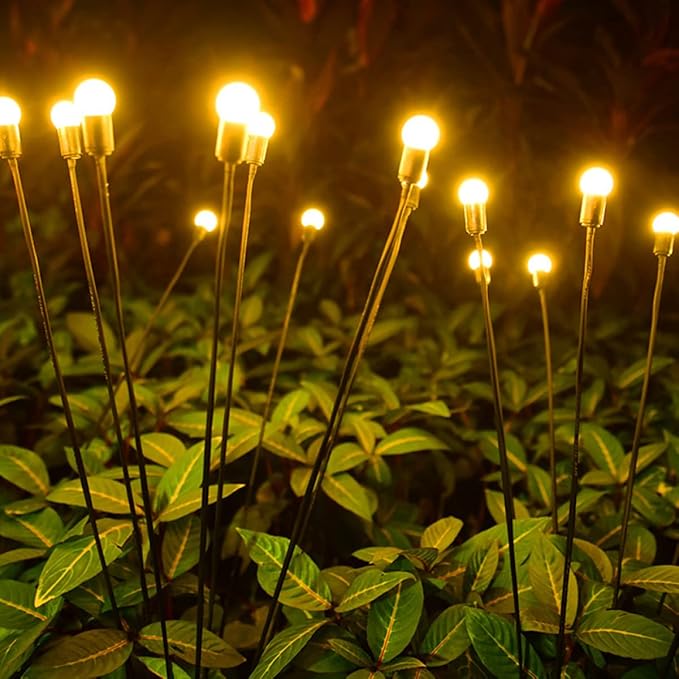 POPETPOP Solar Pathway Lights 8 LED Solar Powered Garden Decoration Waterproof Function for Outdoor Use Landscape Lighting and Festive Events