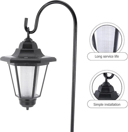Vintage Hexagonal Solar Pathway Light, Waterproof Outdoor Garden Lawn Lamp with Warm Yellow Led, Decorative Courtyard Yard Landscape Lighting for Patio and Villa