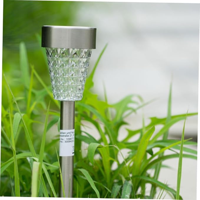 BESPORTBLE Solar Garden Path Light Outdoor Waterproof Stainless Steel Diamond Shape Lawn Inserting Ground Lamp LED Solar Patio Lighting