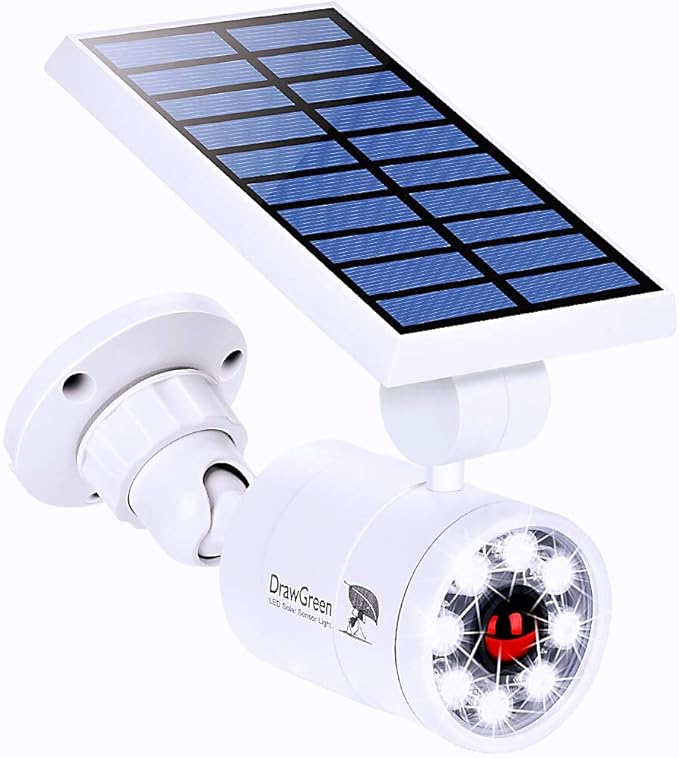 Motion Sensor Outdoor Solar Lights Waterproof Aluminum alloy(Not plastic) Solar Spot Lights, Solar Motion Detector Lights for Outside Patio Porch Wall Driveway Garden, 100-Week FREE Refund/Replacement