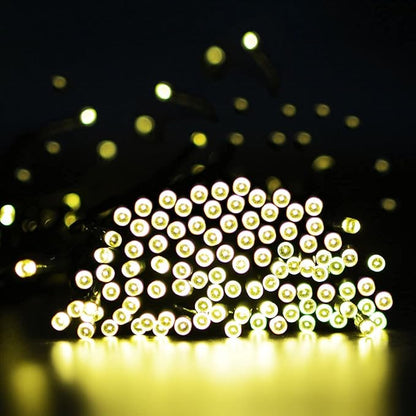 Solar String Lights 2 Pack, Outdoor Light Total 400 LED 144FT Solar Christmas Lights, 8 Modes Solar Lights Oudoor Waterproof for Tree Patio Yard Garden Christmas Parties Decoration (Warm White)