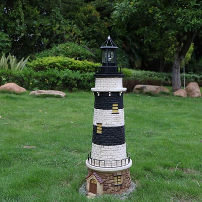 Cabilock Solar Lighthouse Rotating Outdoor Beacon Light 8.3 Inch Waterproof Landscape Lighting for Garden Patio Yard Decor