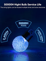 APPECK Outdoor String Lights 100FT, RGBW Smart Patio Lights with 111 Scene Modes, Christmas String Lights with 50 | Lumora