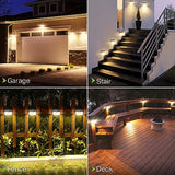 [12 Packs] Solar Motion Lights Outdoor, Ultra Bright Solar Fence Lights with Motion Sensor, IP65 Waterproof Security Light 3 Modes, 270° Lighting Angle, Wall Lights for Deck Patio Fence Garage Door