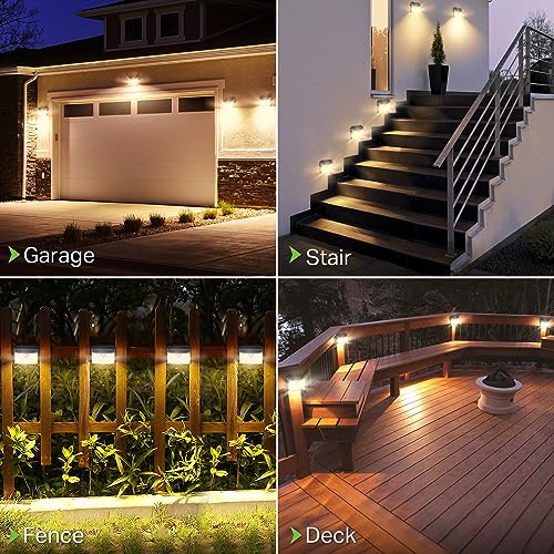 CLAONER Solar Lights Outdoor [𝟒 𝐏𝐚𝐜𝐤/126 LED], Wireless Motion Sensor Lights, IP65 Waterproof Security Lights 3 Modes, 270° Lighting Angle, Ultra-Bright Wall Lights for Deck Patio Fence Garage