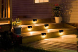 Ulalaza 4Pcs Solar Decking Lights RGB+ Changing Solar Step Lights Outdoor Waterproof Stair Lights for Fence, Deck | Lumora