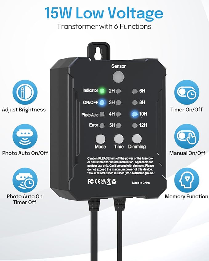 HIBOITEC RGB Deck Lights Kit with Low Voltage Transformer Timer and Photocell Sensor Outdoor IP67 Waterproof for | Lumora