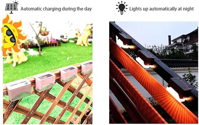 4 Pack Solar Pathway Light Outdoor Solar Waterproof Pathway Lights Suitable for Flowerbed Railing Fence Stairs Courtyard