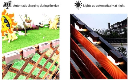 4 Pack Solar Pathway Light Outdoor Solar Waterproof Pathway Lights Suitable for Flowerbed Railing Fence Stairs Courtyard