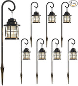 GOODSMANN Landscape Lighting Kits 8PK 12V AC Low Voltage Outdoor Hanging Path Lights 1.1W LED 32 Lumen 2900K Warm | Lumora