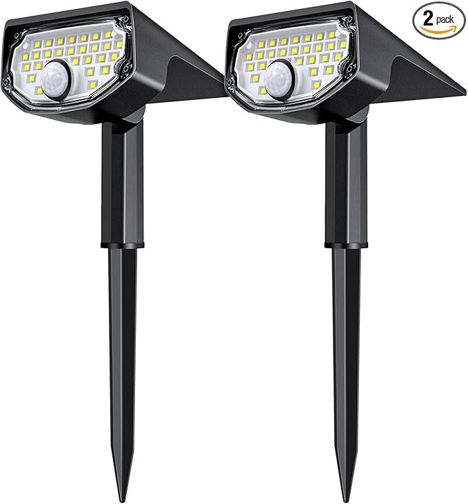 AloftSun Solar Motion Sensor Outdoor Lights,Waterproof Motion Sensor Spot Lights- 30 LED/3 Modes Solar Powered | Lumora
