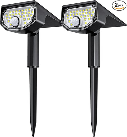 AloftSun Solar Motion Sensor Outdoor Lights,Waterproof Motion Sensor Spot Lights- 30 LED/3 Modes Solar Powered Spotlights,Landscape Lighting for Yard and Garden, Cool White,2 Pack