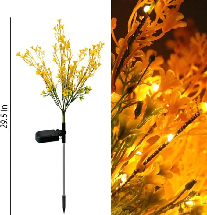 MaxDecor Yard Solar Stake Lights Outdoor Decor, Upgraded Powered Solar Flower Lights, Gifts for mom, Garden Solar Pathway Lights for Porch, Backyard, Gifts Decor- 2Pack