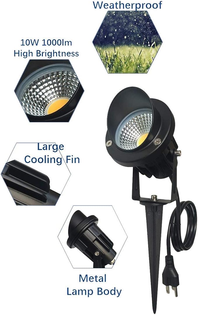 LED Outdoor Spotlight Flag Light 120V 10W Waterproof Spot Lights for Yard Flagpole House Tree Plug in Christmas | Lumora