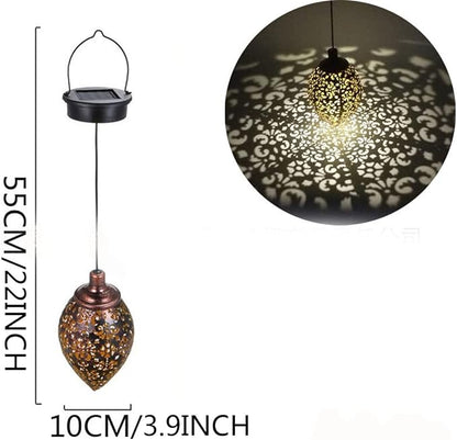 Solar Light Induction Water Drop Lamp Outdoor Garden Hollow Decoration Projection Lamp Led Flower Pile Lamp Decoration Landscape Lawn Garden Lamp Diameter 10Cm/4Inch Length 55Cm/22Inch Warm Light