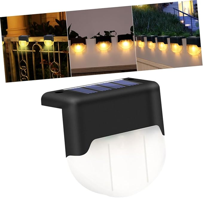 DOITOOL Solar Powered LED Stair Light Warm Outdoor Step Lamp for Fence Handrail Easy Installation Weather Resistant | Lumora