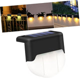 DOITOOL Solar Powered LED Stair Light Warm Outdoor Step Lamp for Fence Handrail Easy Installation Weather Resistant | Lumora