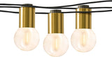 Brightech Glow LED String Lights - 26 Ft Commercial Grade Patio Lights with Brass Accents - Outdoor Waterproof | Lumora