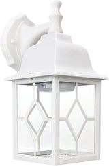 LIT-PaTH Outdoor LED Wall Lantern, White Large Exterior Wall Light Fixture, 5000K Daylight White, 11W 1000 Lumen | Lumora