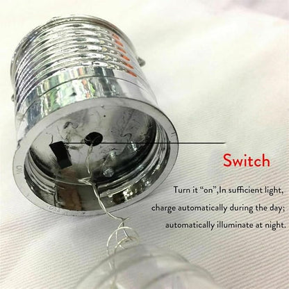 Solar Hanging Camping Lights Garden Yard Pathway Waterproof LED Light Bulb (Green)