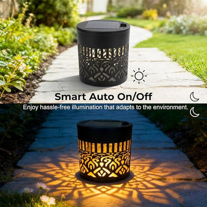 Decorative Solar Mandala Lights, 2026 New Solar Mandala Lights Outdoor, Mandala Theme Waterproof Fence Light for Garden Post Patio Backyard Yard Decor (2 Pcs)