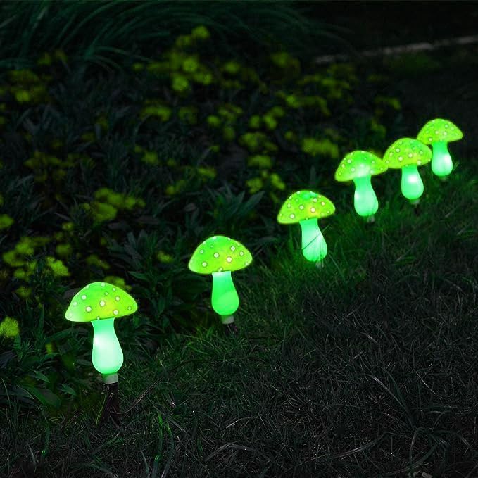 Generic Mushroom Solar Lights Outdoor, Waterproof Mushroom Landscape Lights 8 Lighting Modes Mushroom Garden Fairy | Lumora