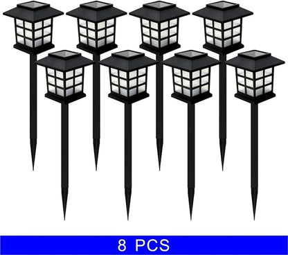 Solar Pathway Lights, 2/4/6/8Pcs Waterproof Outdoor Lawn Lamps, Decorative Landscape Lighting for Garden Yard & Walkways, Auto On/Off(White,8 pcs)