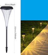 2PCS Garden Solar Lights Warm Color LED Flower Stake Light Decorative Landscape Lawn Yard Outdoor Lights Diameter | Lumora