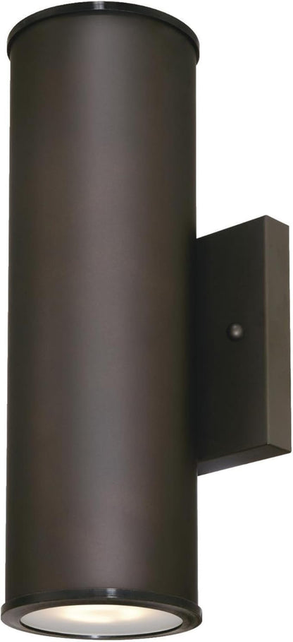 Westinghouse 6315700 Mayslick Two LED Up and Down Light Outdoor Wall Fixture, Oil Rubbed Bronze Finish with Frosted Glass Lens , Black