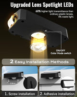 Solar Fence Lights Outdoor, 8 Pack 12 Mode RGB Color Changing & Warm/Cool White, Waterproof IP65 3-LED Dusk to Dawn | Lumora
